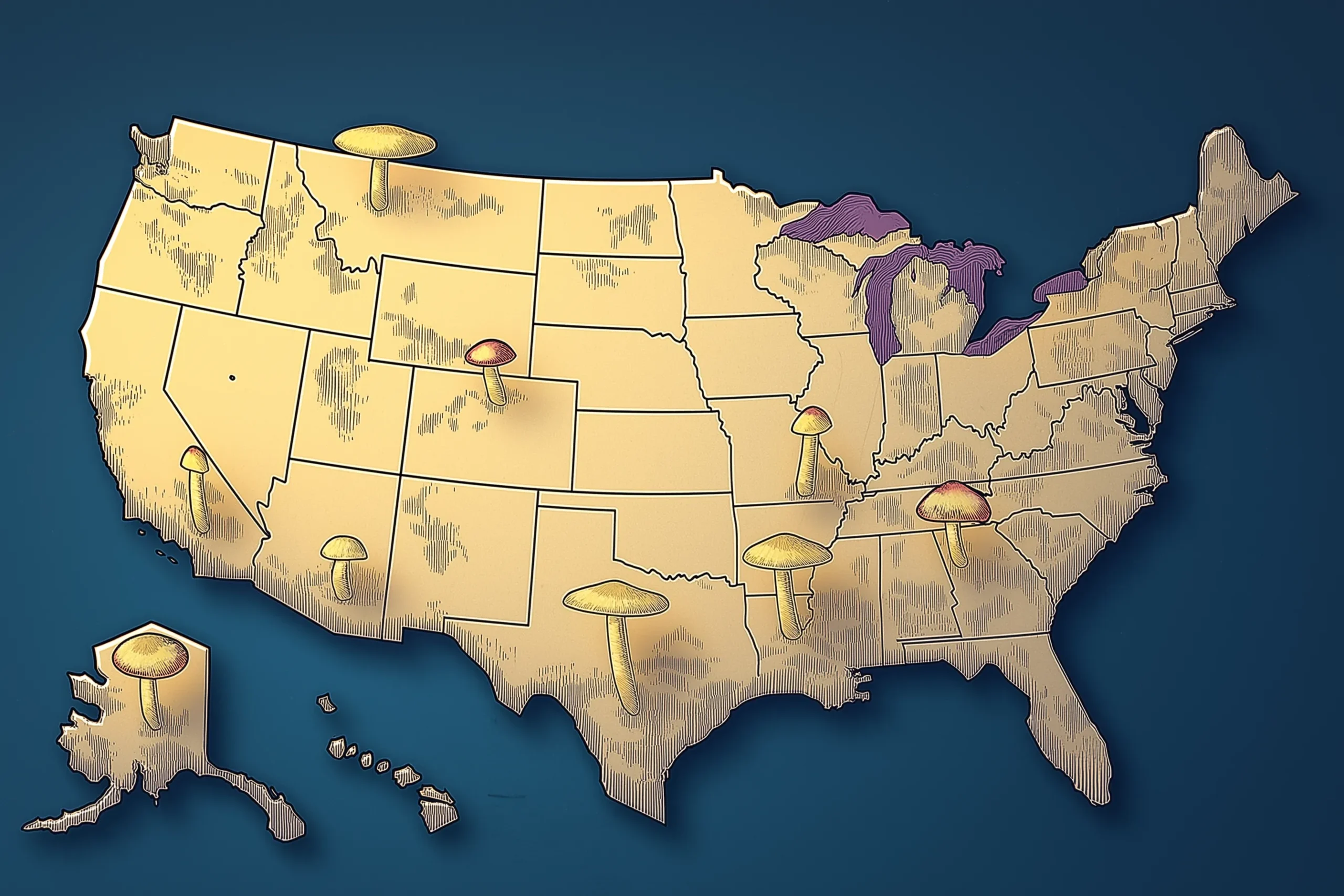 Psychedelics Decriminalized in the US Map